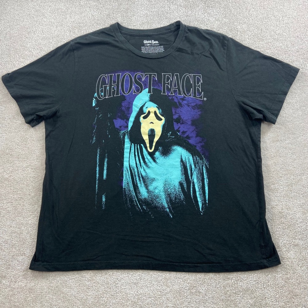 Bioworld Ghost Face T-Shirt Mens XXL Black Scream Horror Graphic Tee